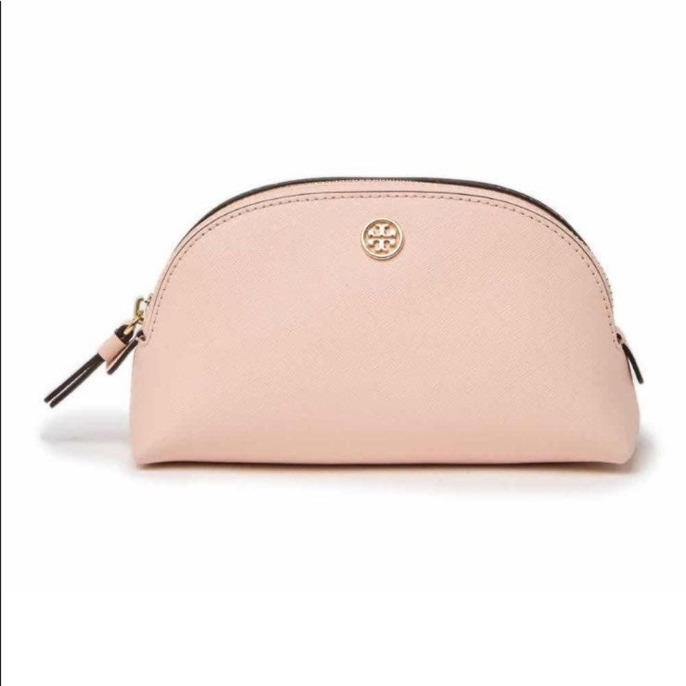 Tory Burch Women's Pink Robinson Small Makeup Bag